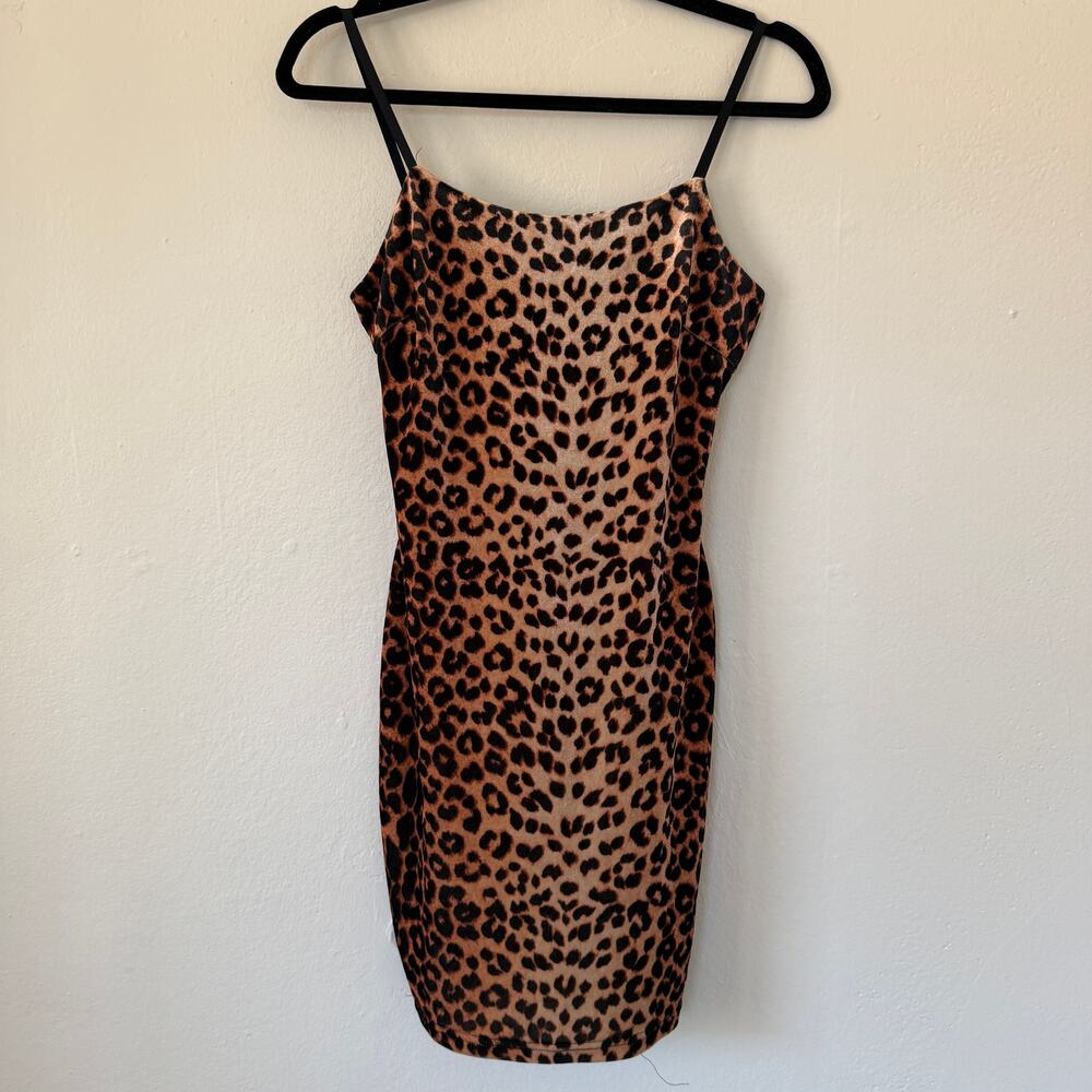 Sexy bodycon leopard Animal print mini dress